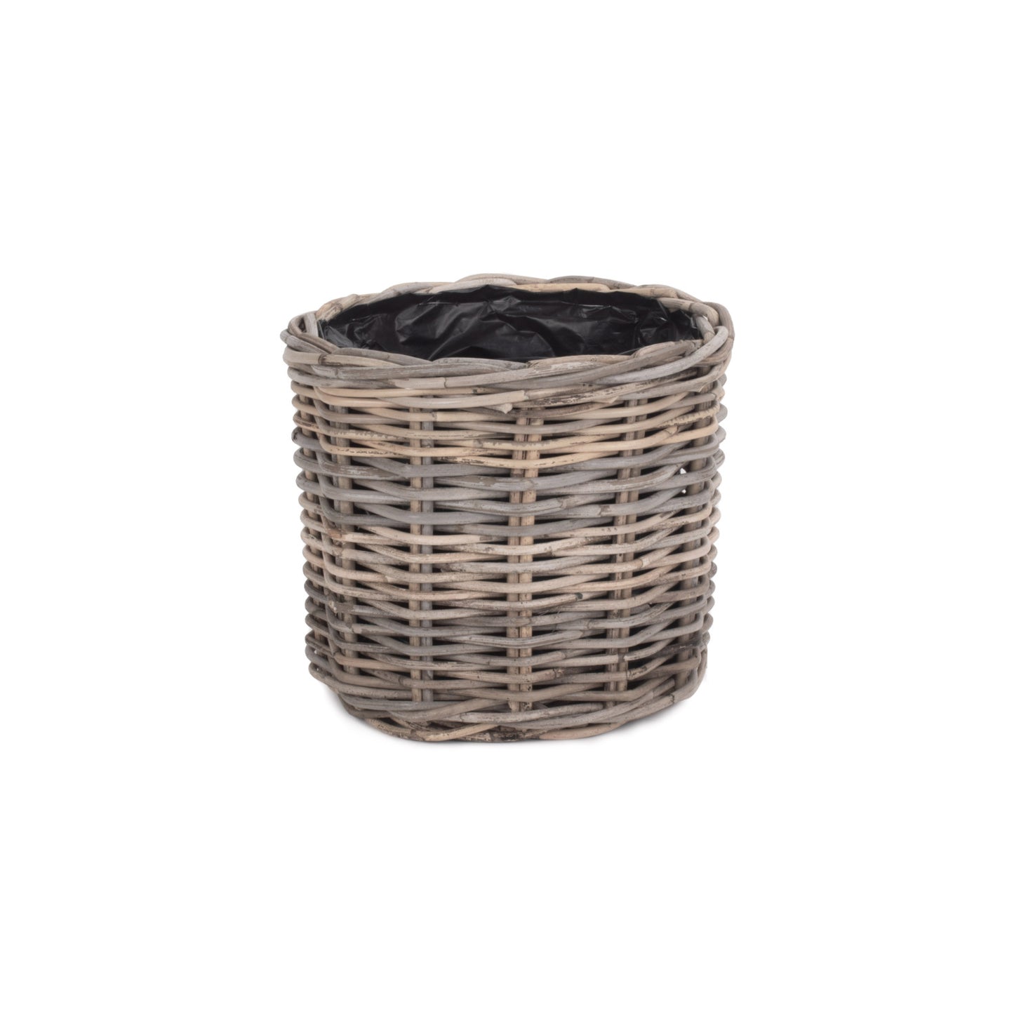Small Rattan Round Planter With Plastic Lining