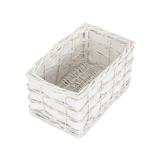 Small White Scandi Storage Basket