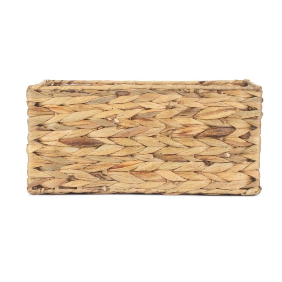 Small Water Hyacinth Storage Basket Size 1 with Heart Cut-Out Handles