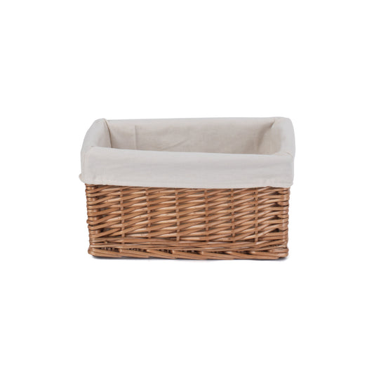 Small Double Steamed Storage Basket with White Lining