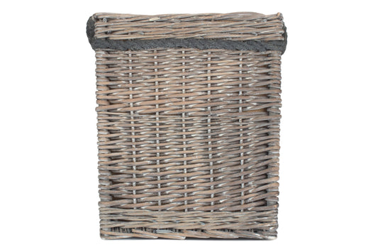 Grey Wash Willow Square Storage Basket Size 1 - Small
