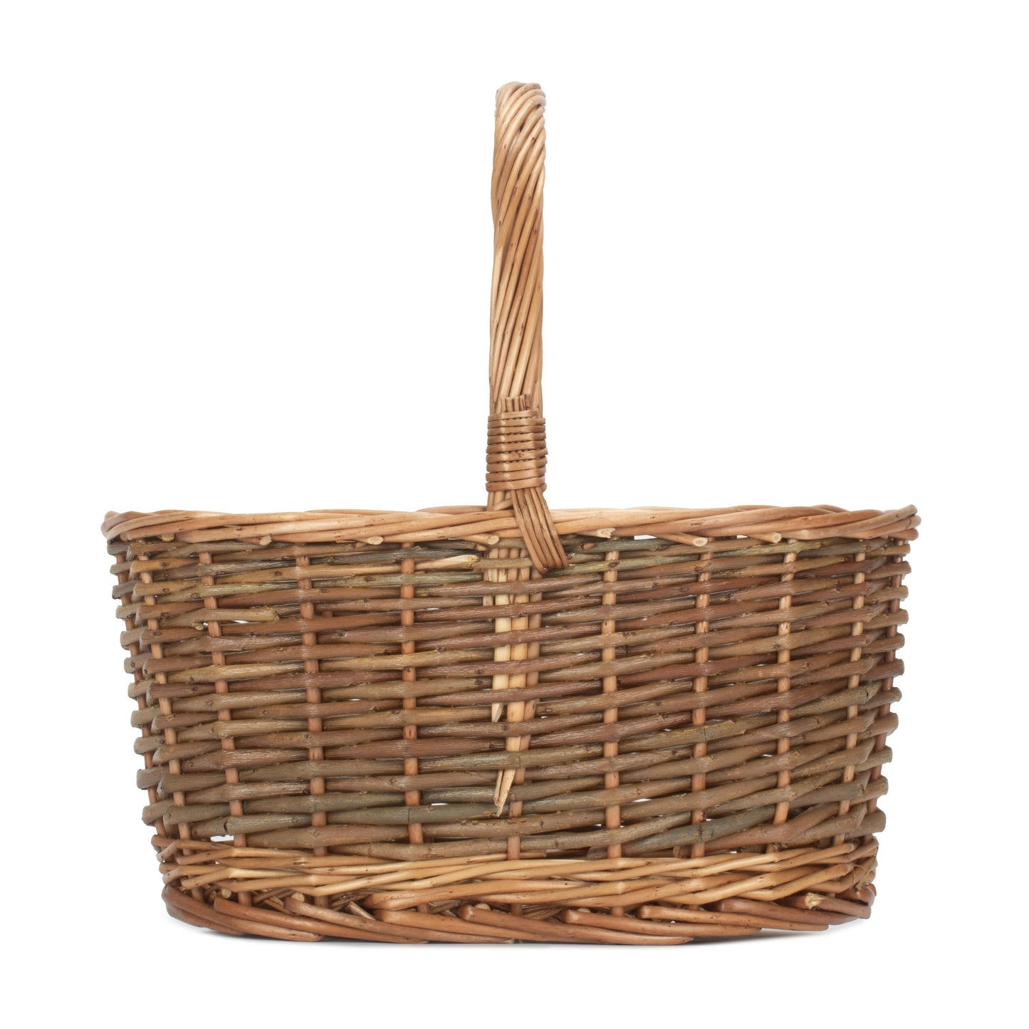 Oval Unpeeled Willow Shopper Basket - Size 1 Small