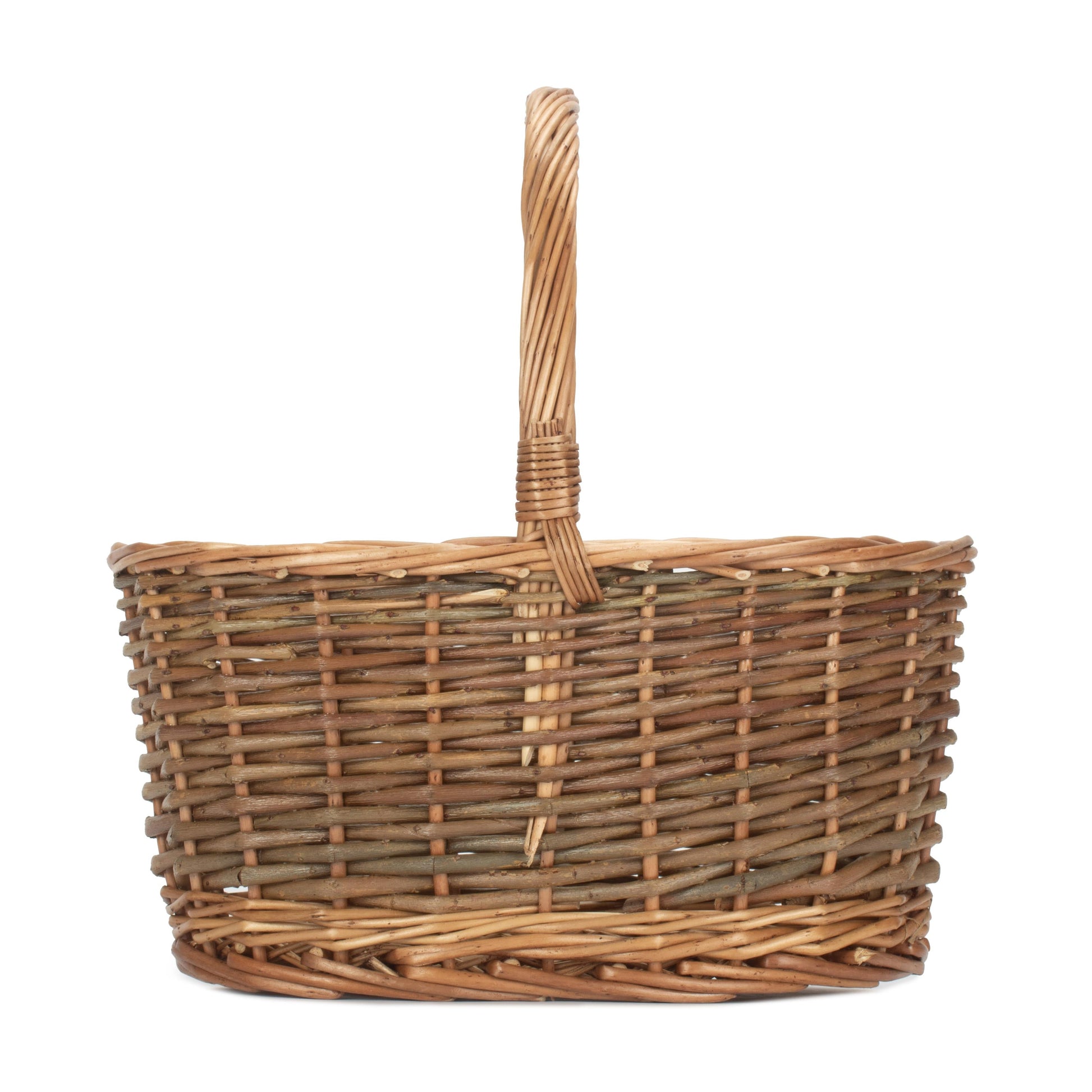 Oval Unpeeled Willow Shopper Basket - Size 1 Small