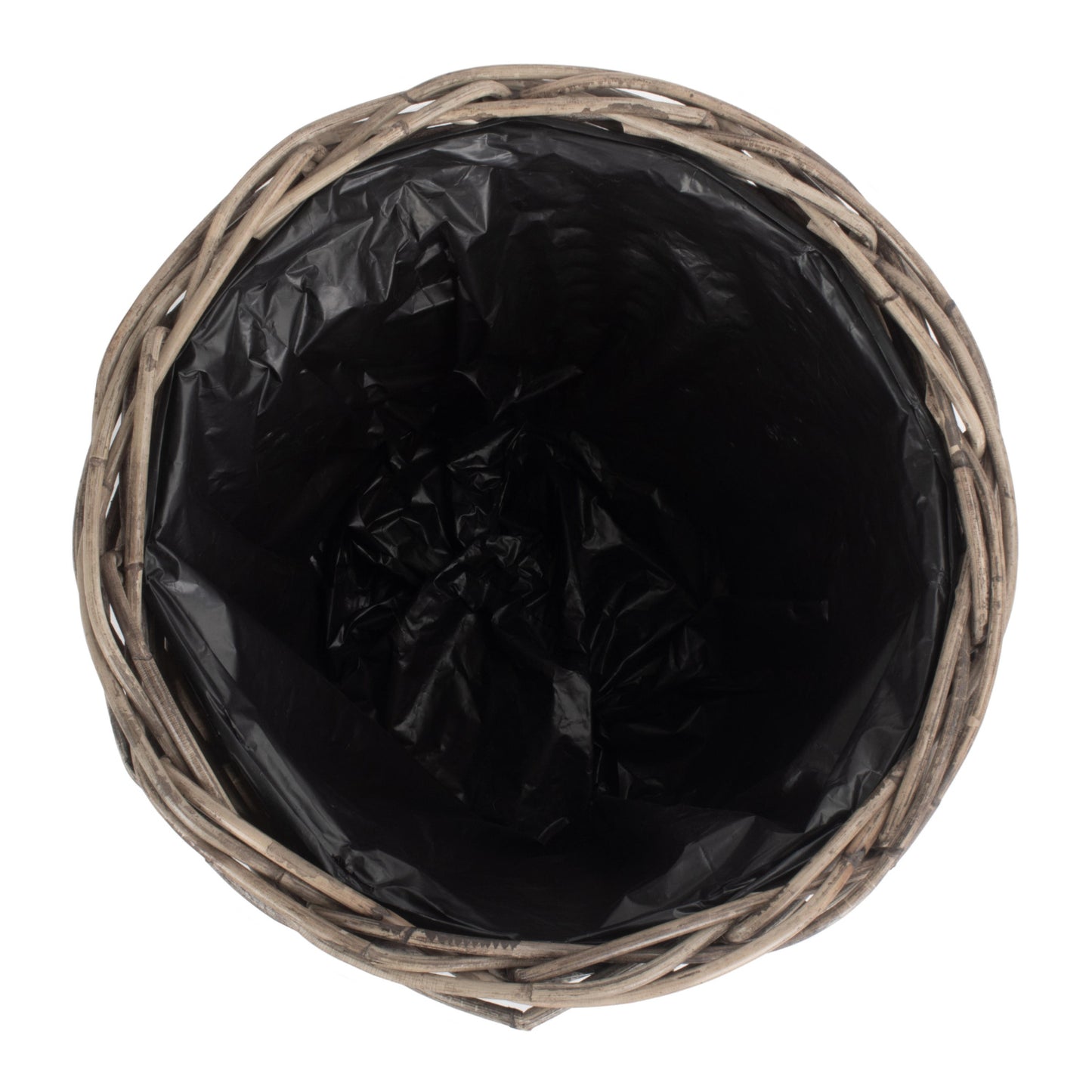 Small Tapered Rattan Round Planter With Plastic Lining