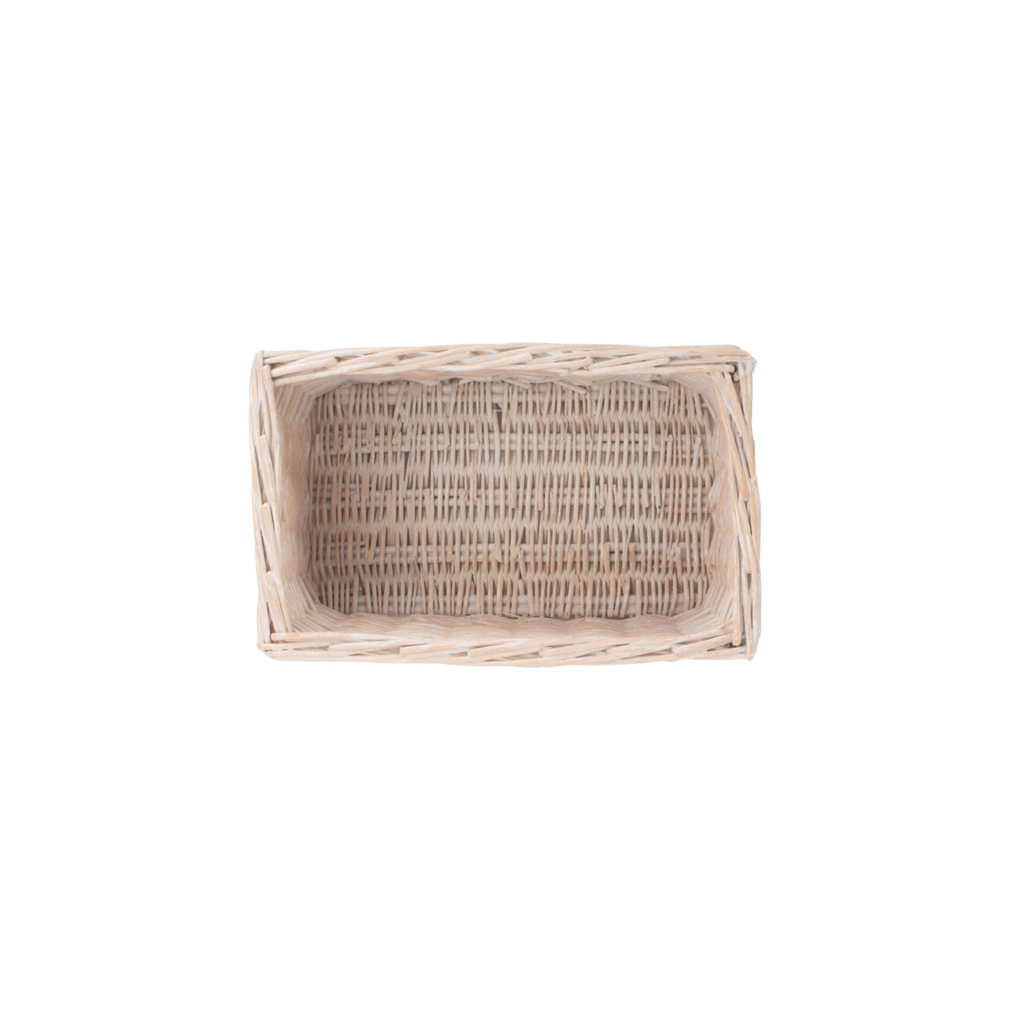 Small White Wash Willow Storage Basket