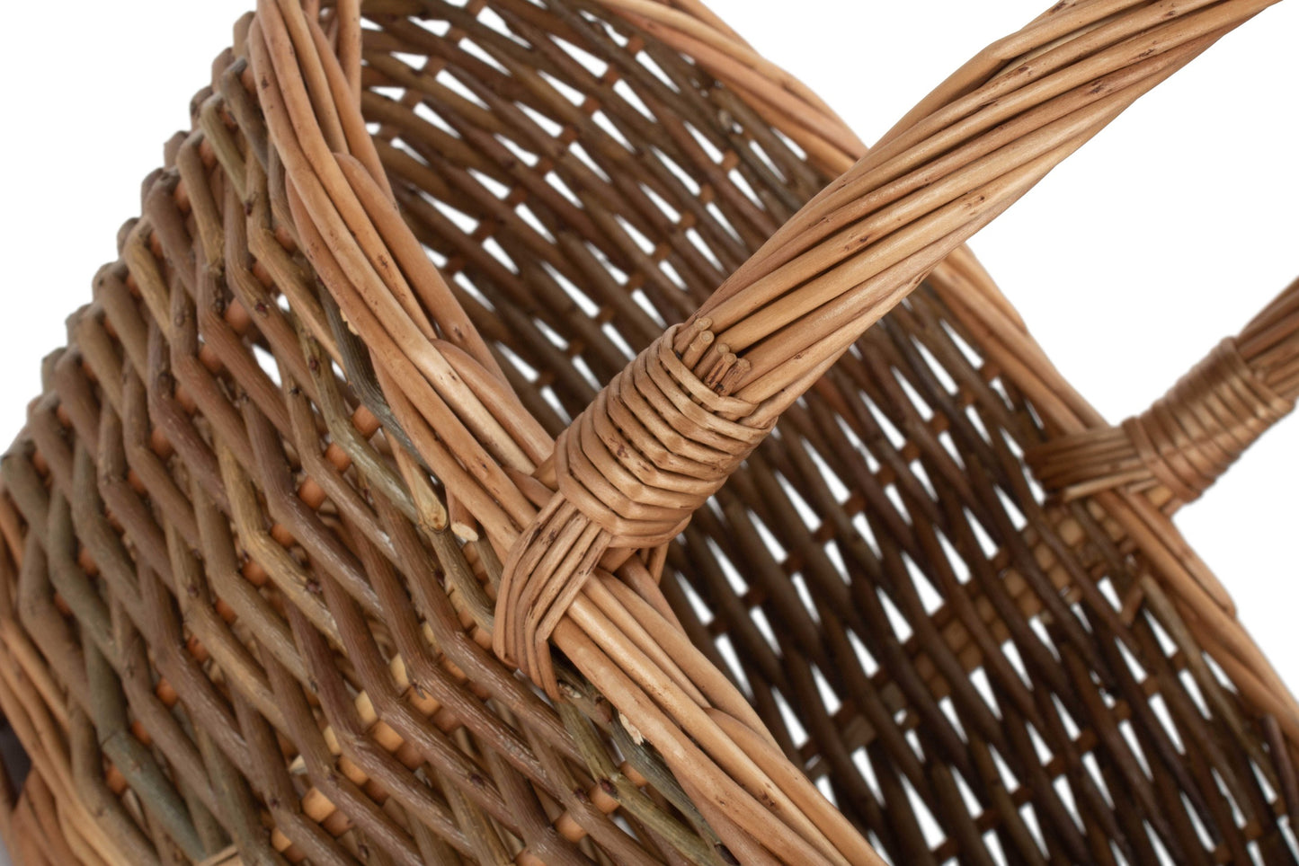 Oval Unpeeled Willow Shopper Basket - Size 1 Small