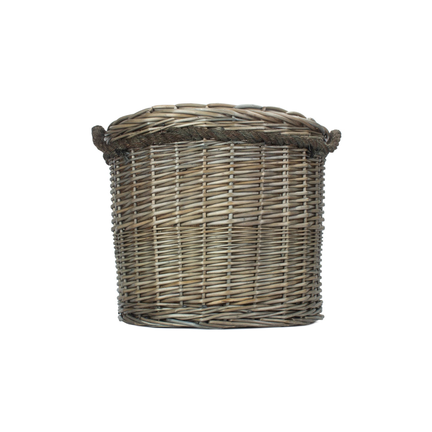 Antique Wash Willow Round Storage Basket Size 1 - Small