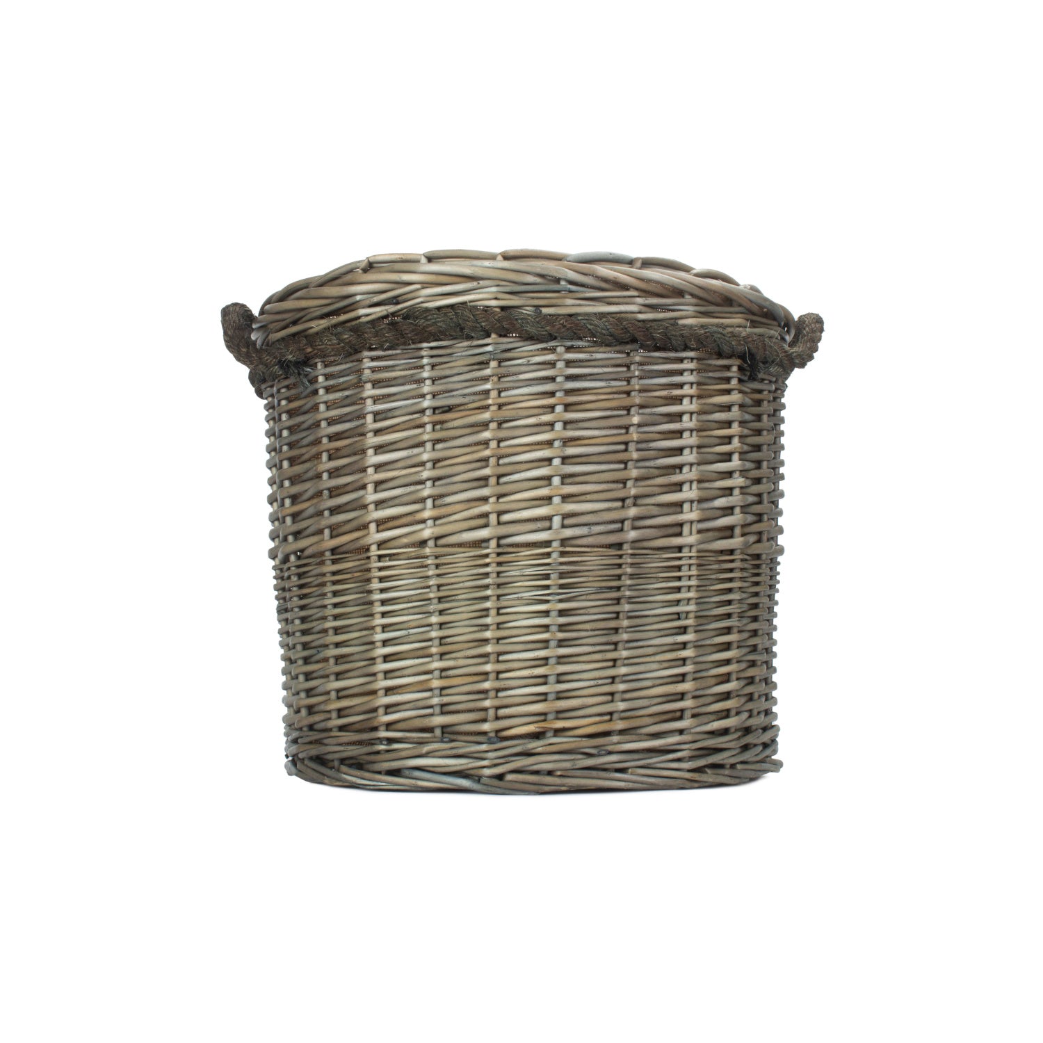 Antique Wash Willow Round Storage Basket Size 1 - Small