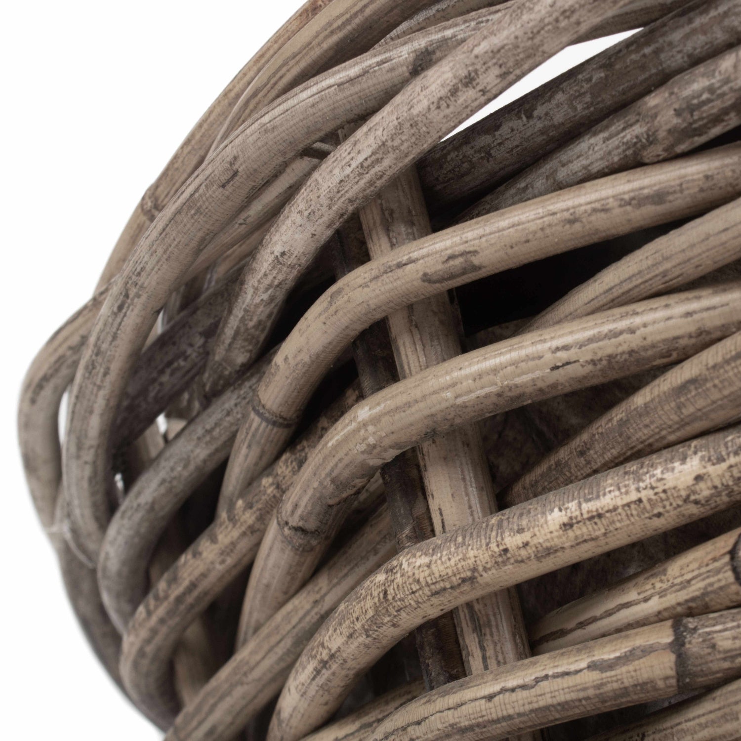 Small Tapered Rattan Round Planter With Plastic Lining