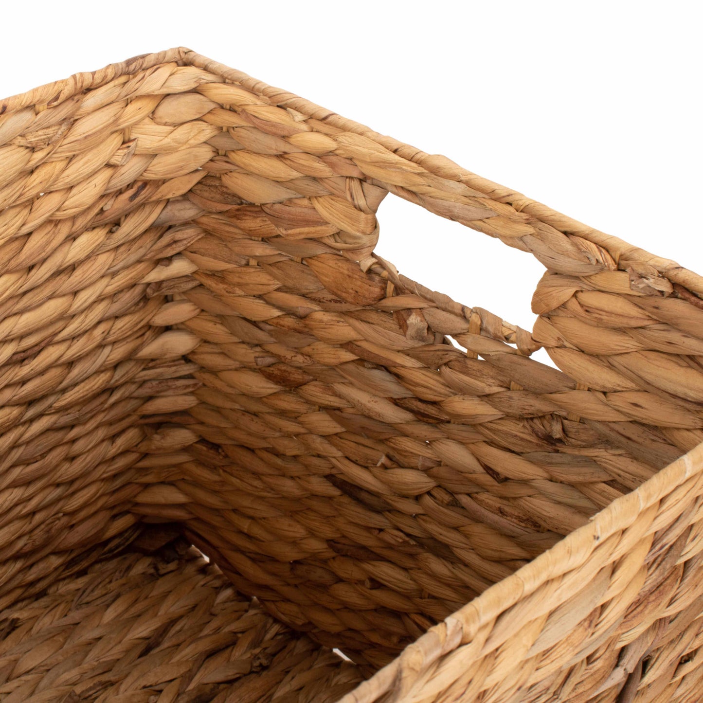 Small Water Hyacinth Square Storage Basket