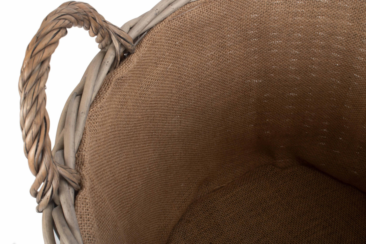 Large Round Straight-Sided Wicker Log Storage Basket