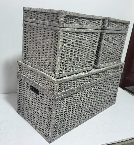 Wovenhill Wicker Grey Wash Chest