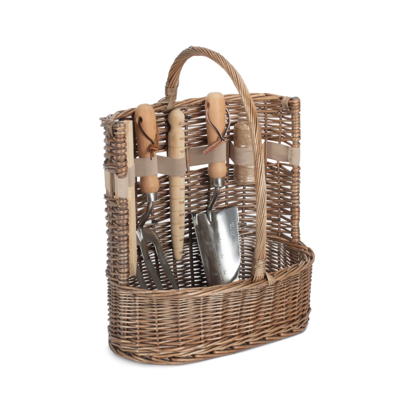 Large Antique Wash Deluxe Garden Tool Basket