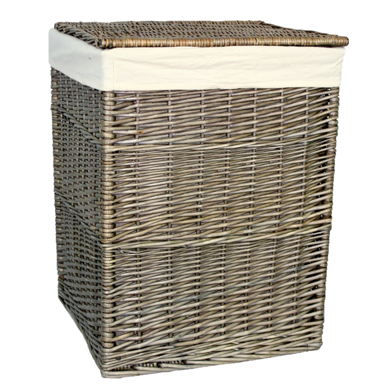 Large Square Laundry Basket With White Lining & Wovenhill