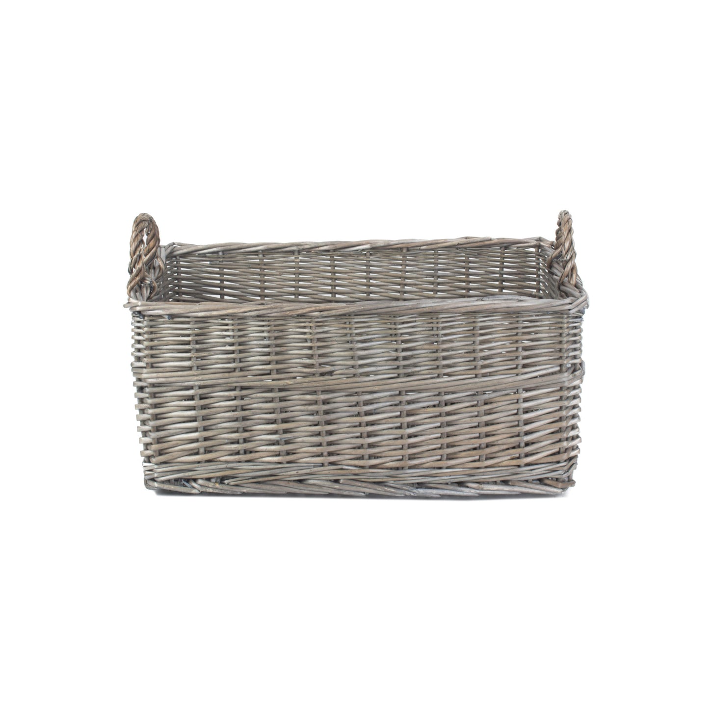 Medium Shallow Antique Wash Storage Basket