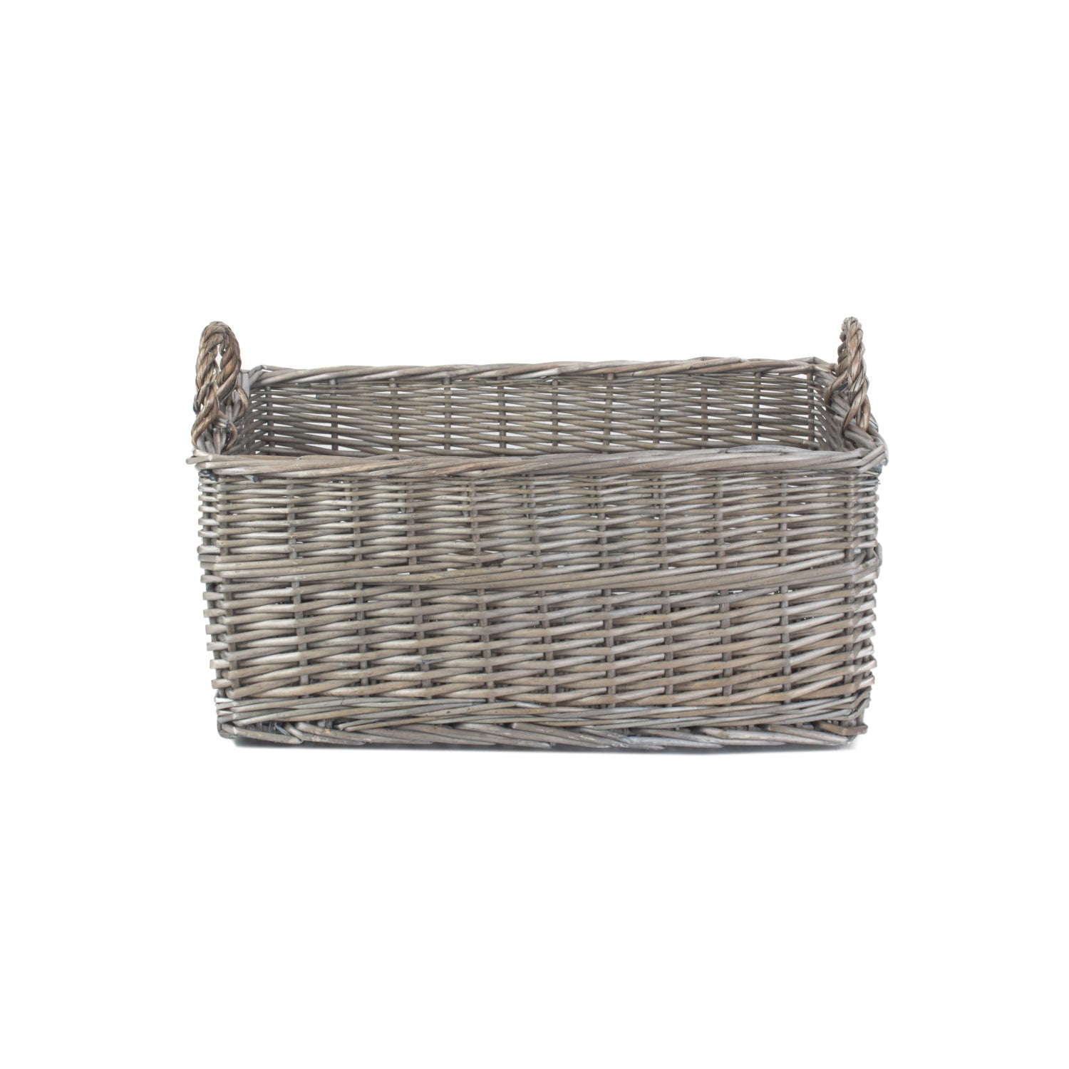 Medium Shallow Antique Wash Storage Basket