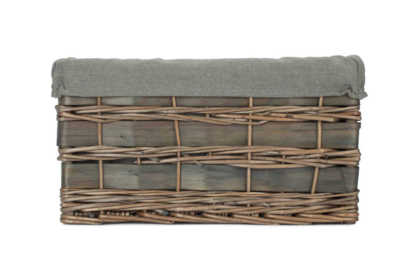 Medium Grey Scandi Storage Basket with Grey Sage Lining