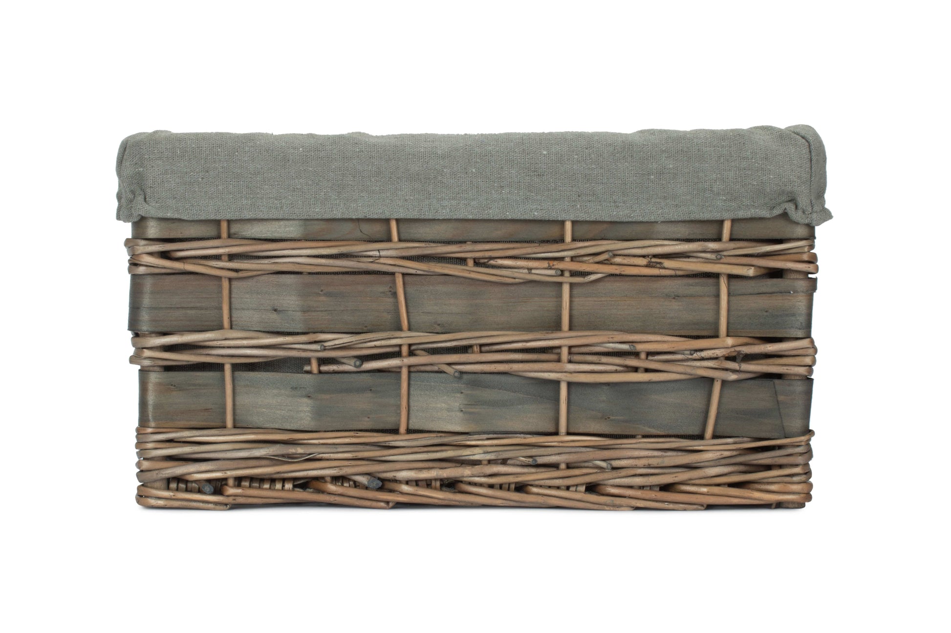 Medium Grey Scandi Storage Basket with Grey Sage Lining