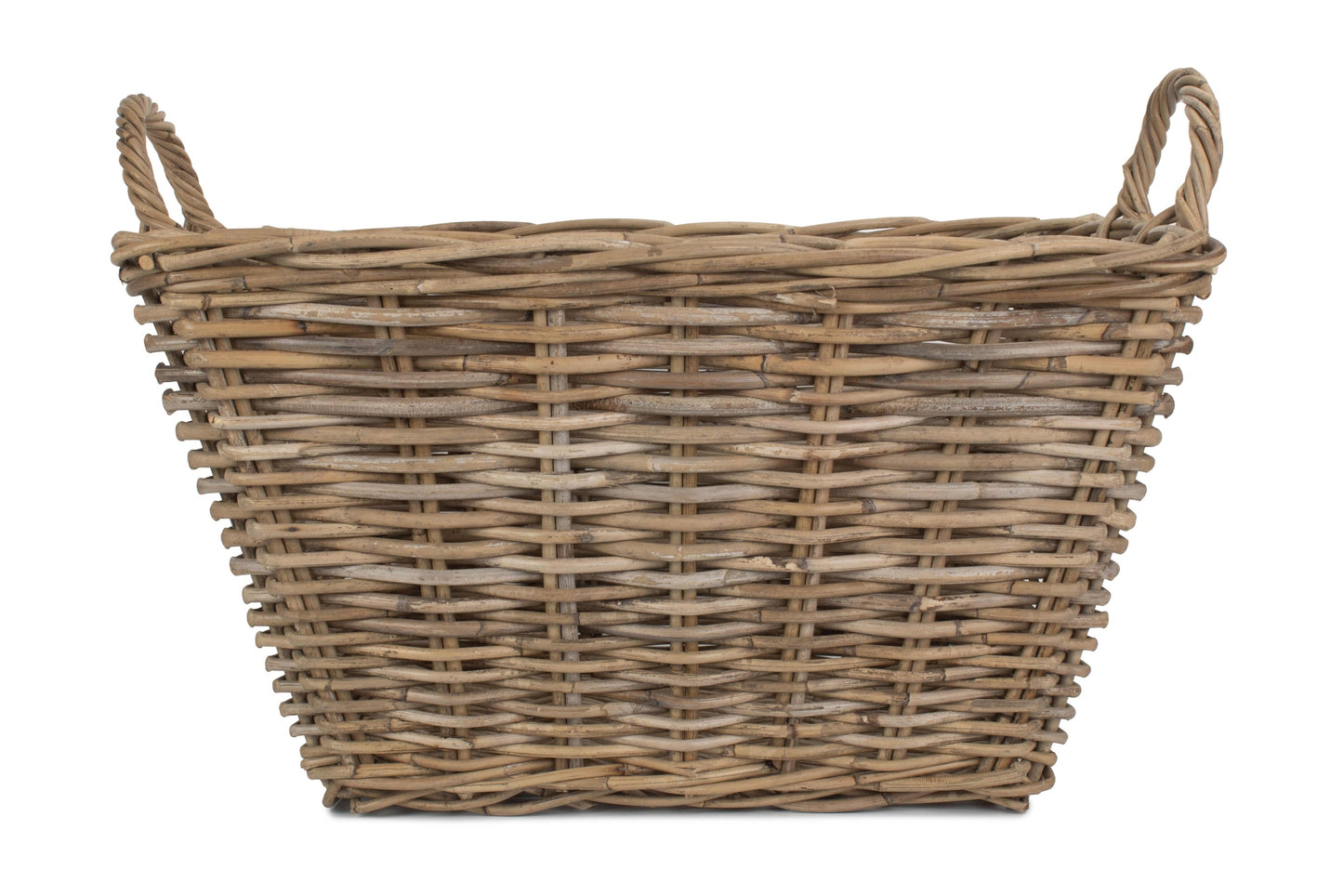 Large Rectangular Grey Rattan Floor Storage