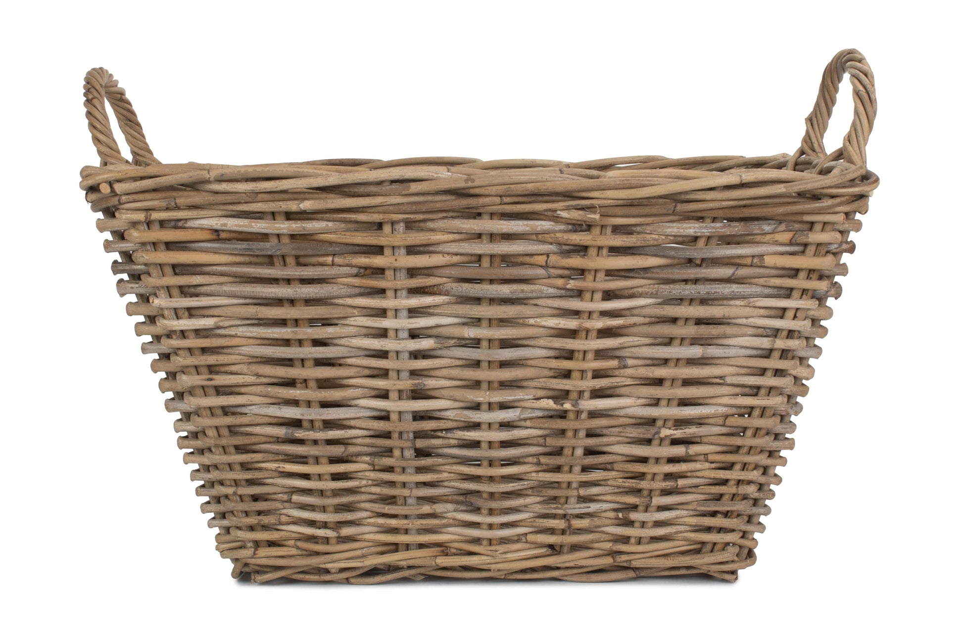 Large Rectangular Grey Rattan Floor Storage