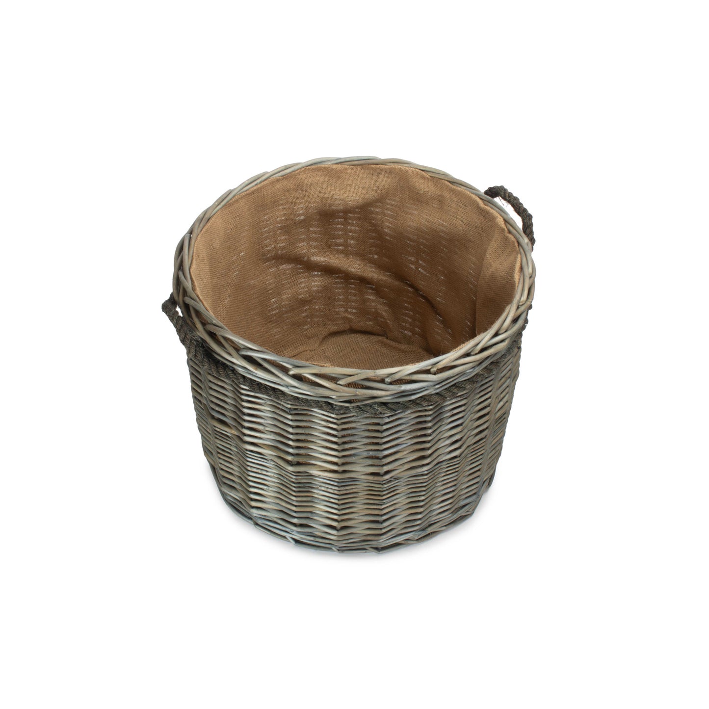 Antique Wash Willow Round Storage Basket Size 2 - Medium
