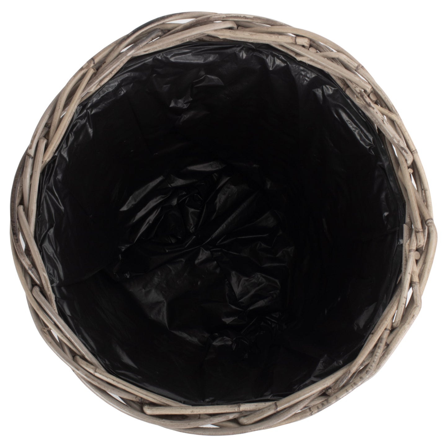 Large Tapered Rattan Round Planter With Plastic Lining