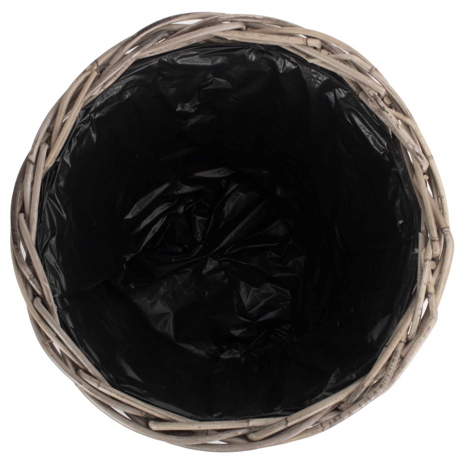 Large Tapered Rattan Round Planter With Plastic Lining