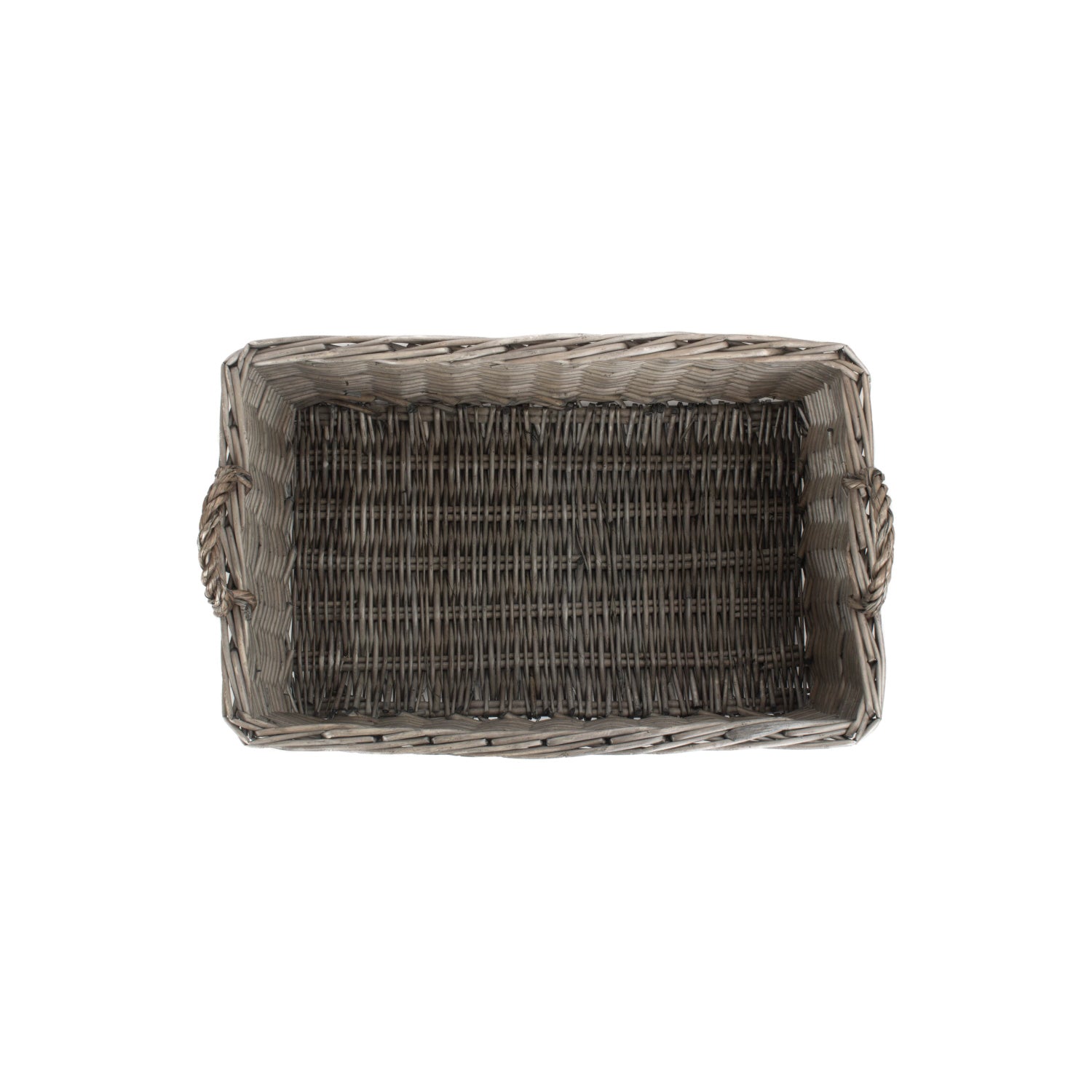 Medium Shallow Antique Wash Storage Basket