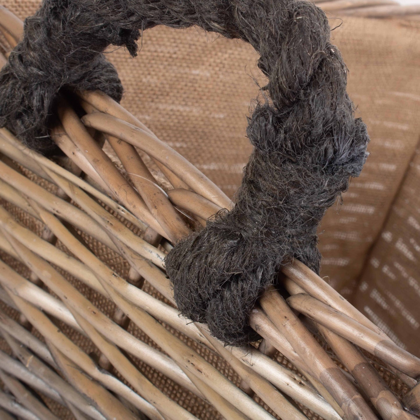 Large Rectangular Triple Tone Chunky Storage Basket With Lining