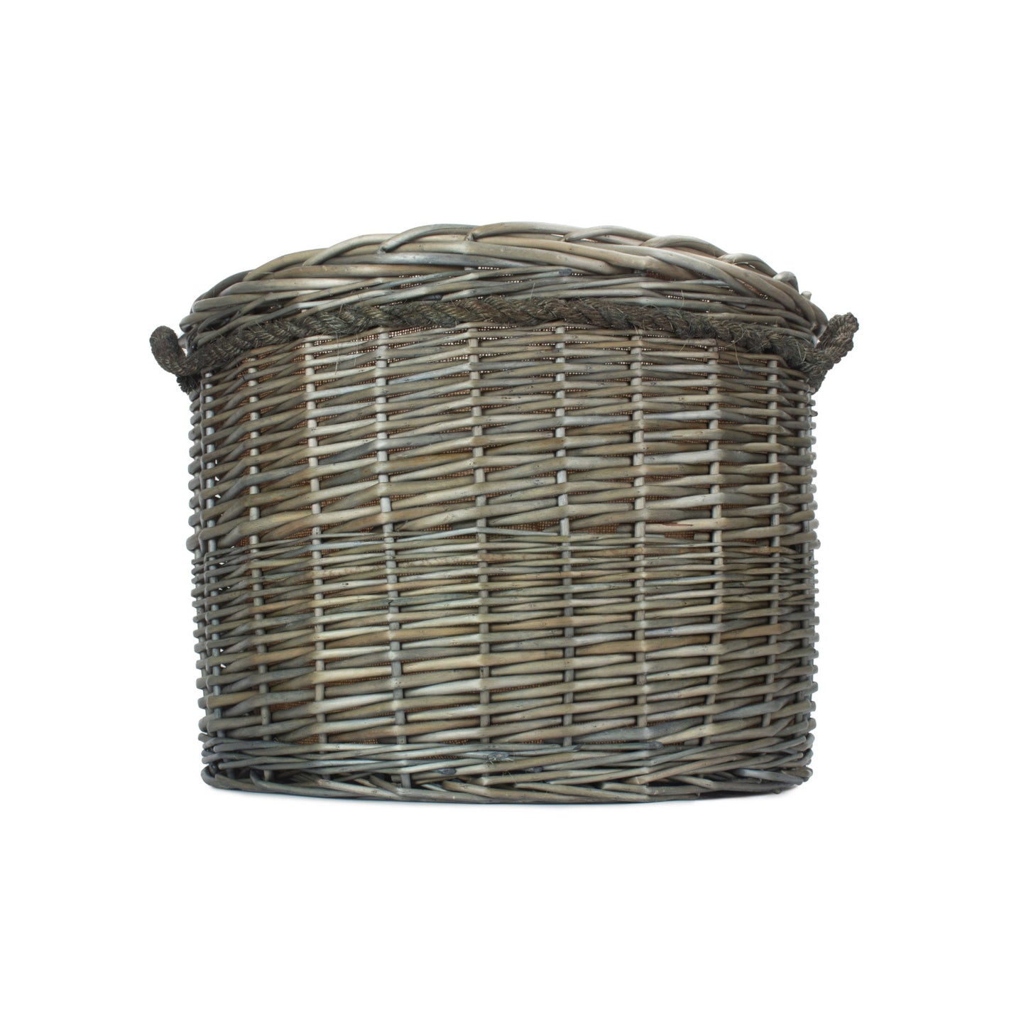Antique Wash Willow Round Storage Basket Size 2 - Medium