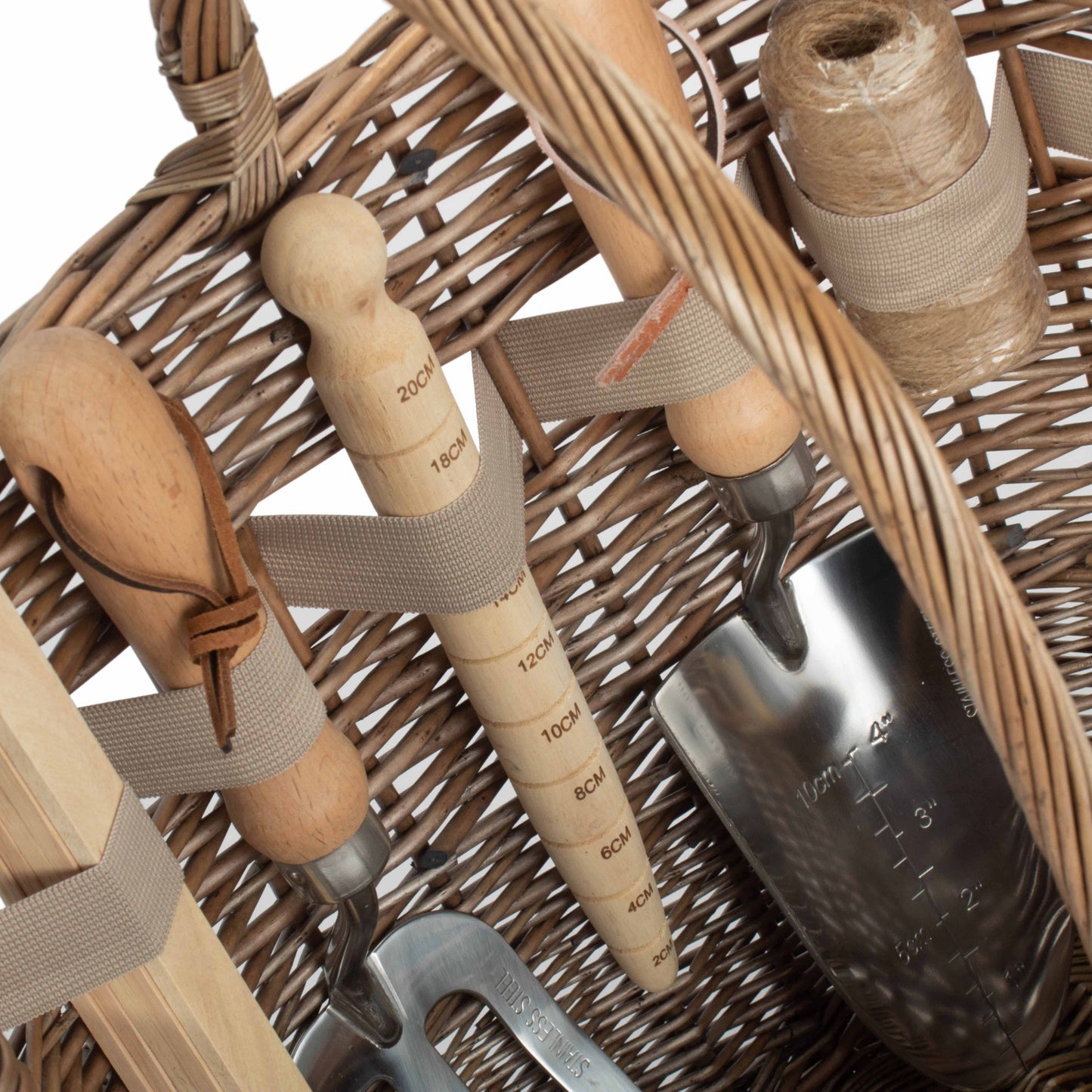 Large Antique Wash Deluxe Garden Tool Basket