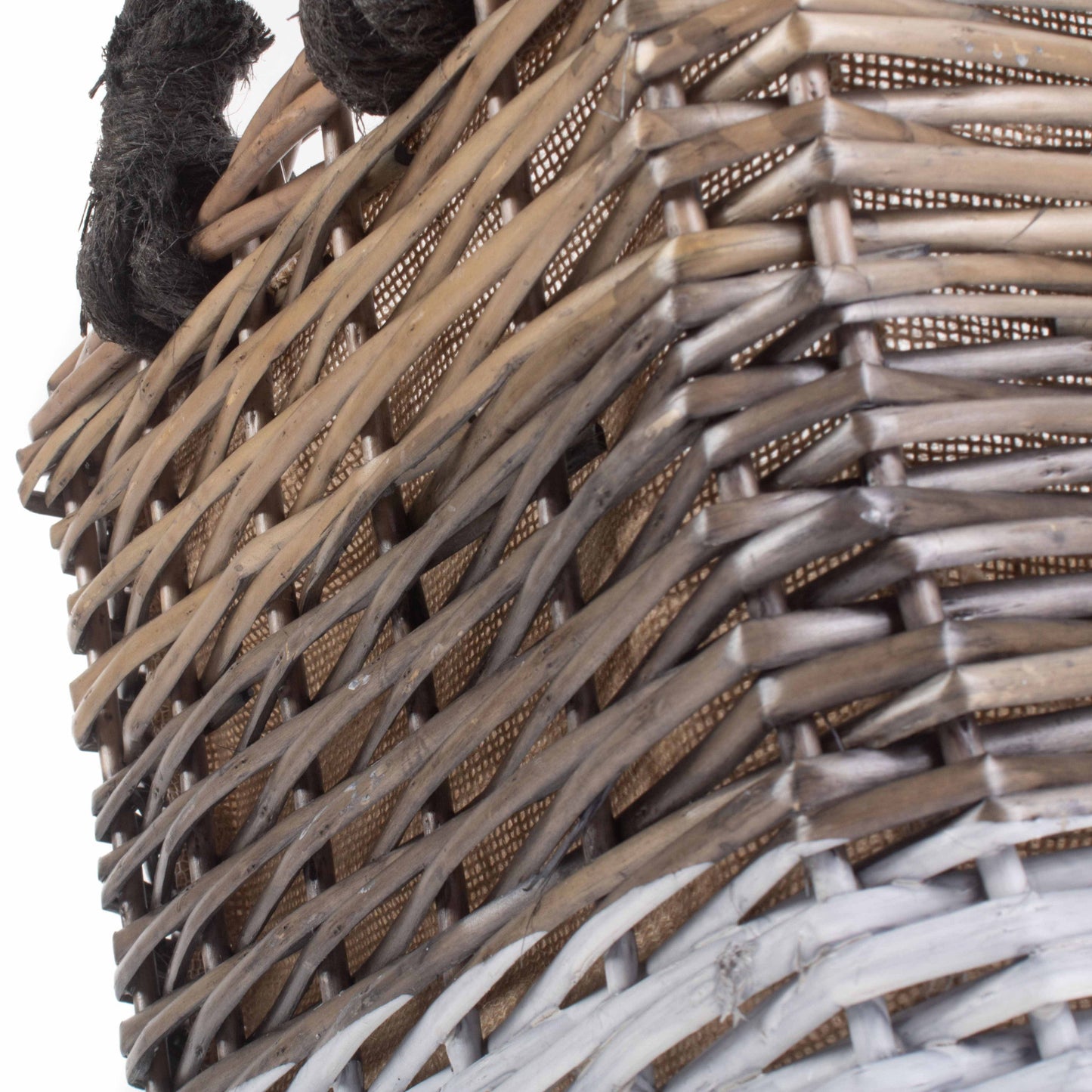 Large Rectangular Triple Tone Chunky Storage Basket With Lining