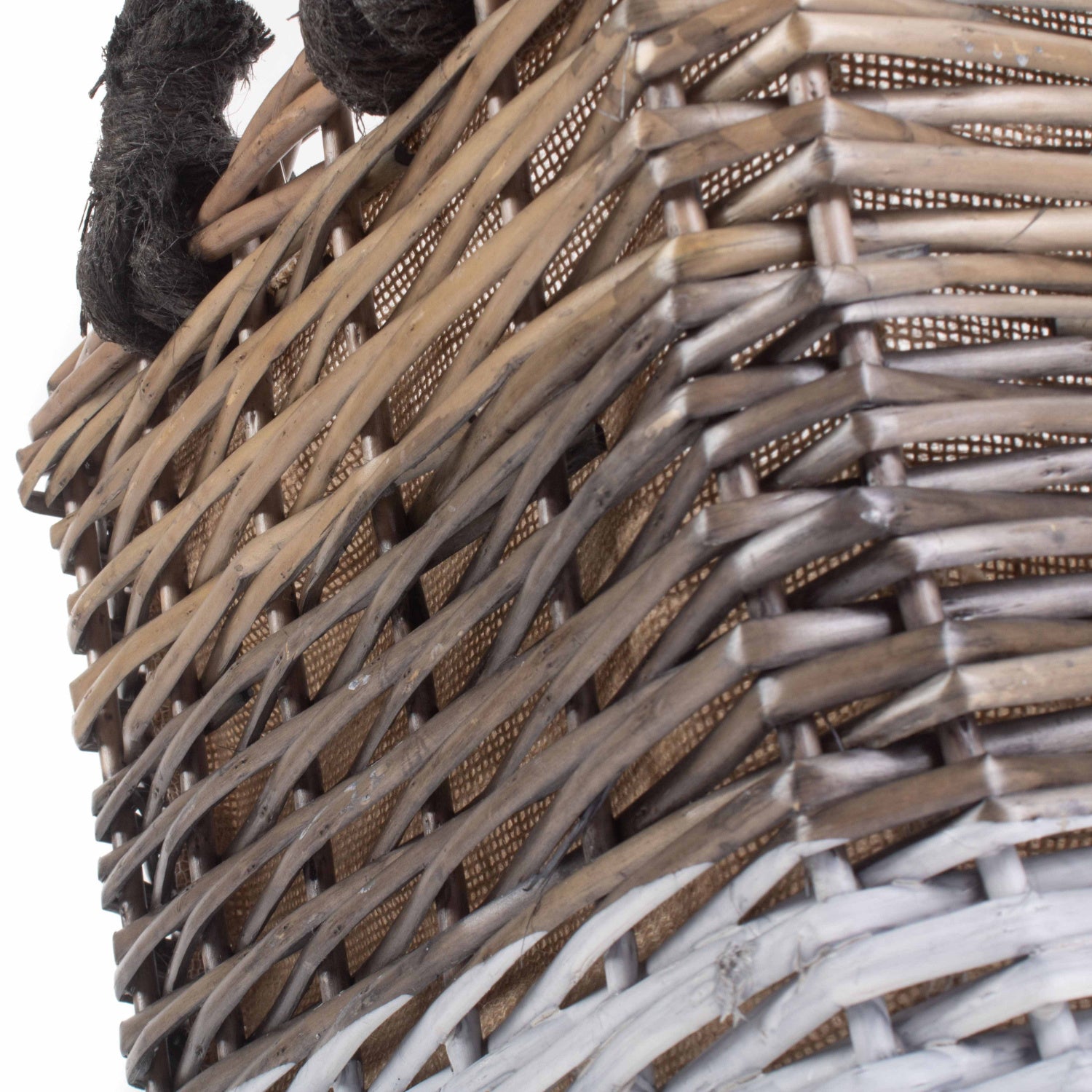 Large Rectangular Triple Tone Chunky Storage Basket With Lining