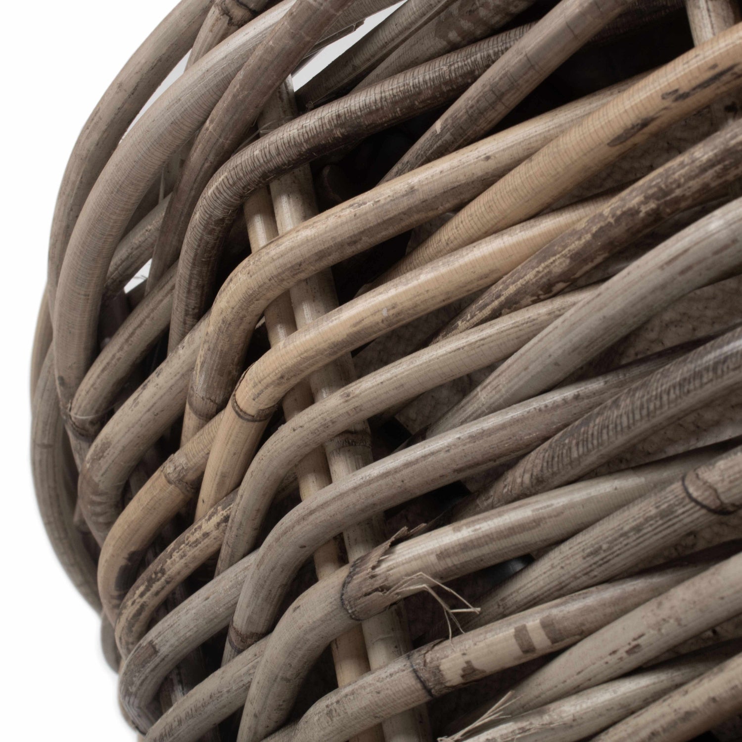 Large Tapered Rattan Round Planter With Plastic Lining