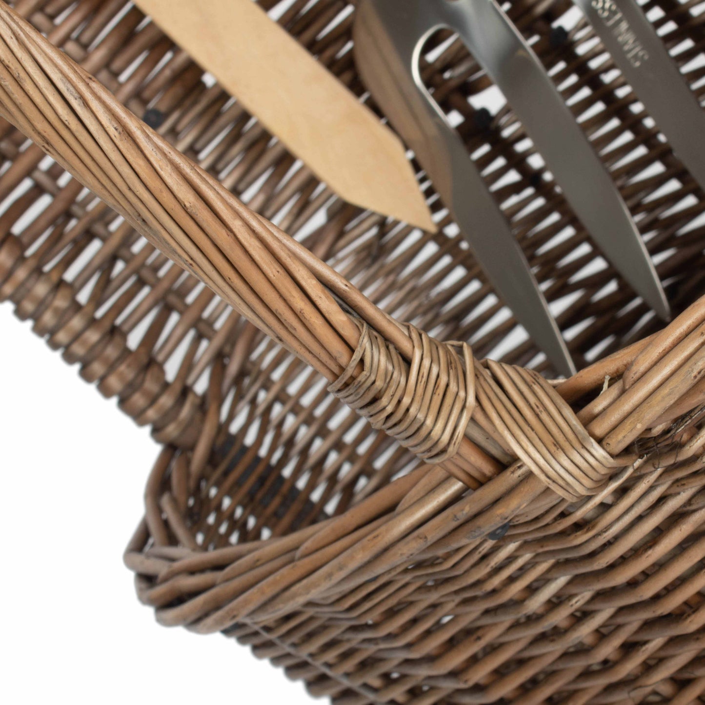 Large Antique Wash Deluxe Garden Tool Basket