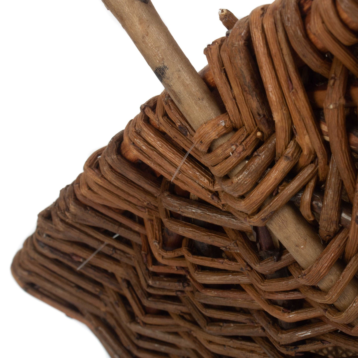 Medium Rectangular Unpeeled Willow Garden Trug With Hessian Lining