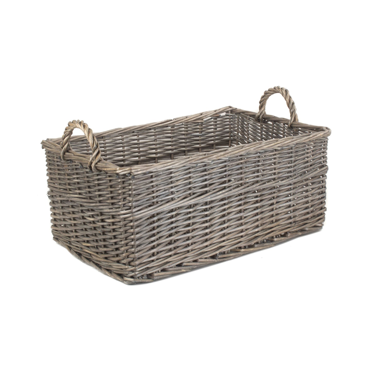 Large Shallow Antique Wash Storage Basket