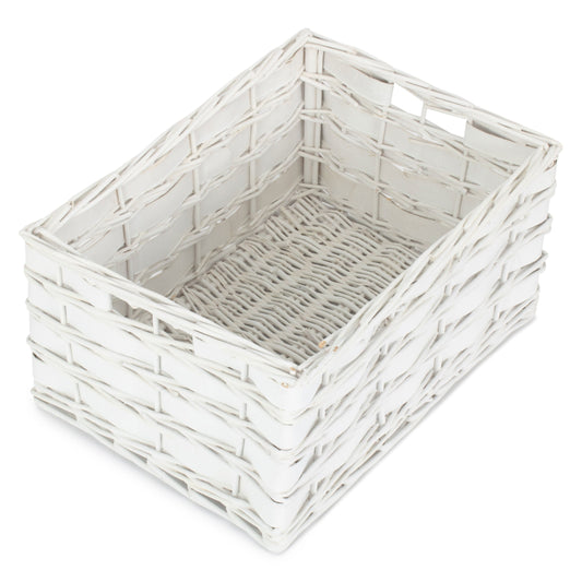 Large White Scandi Storage Basket