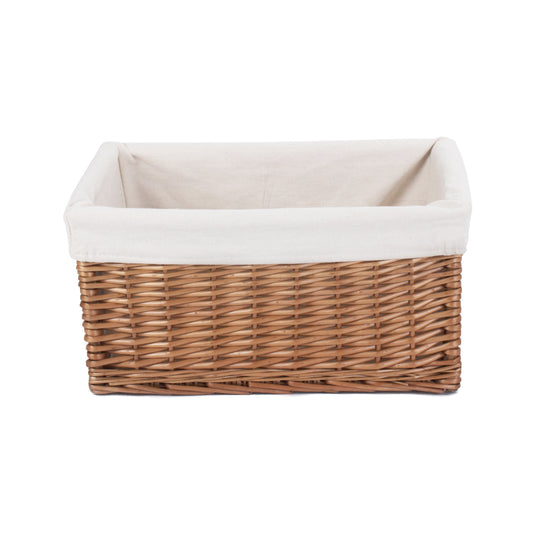 Large Double Steamed Storage Basket with White Lining