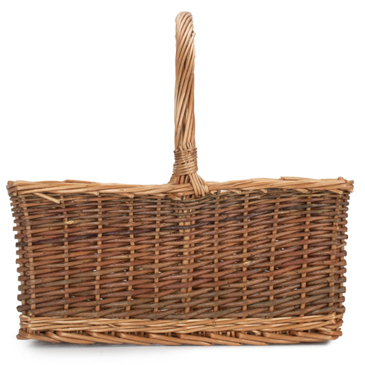 Rectangular Unpeeled Willow Shopper Basket - Size 3 Large