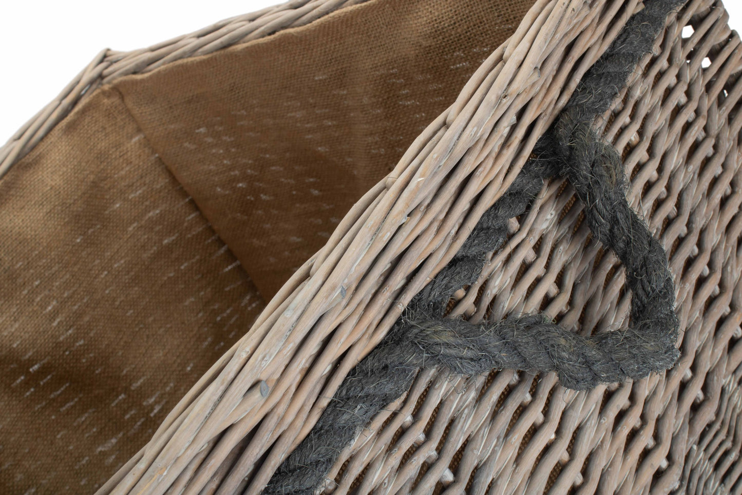 Grey Wash Willow Square Storage Basket Size 3 - Large