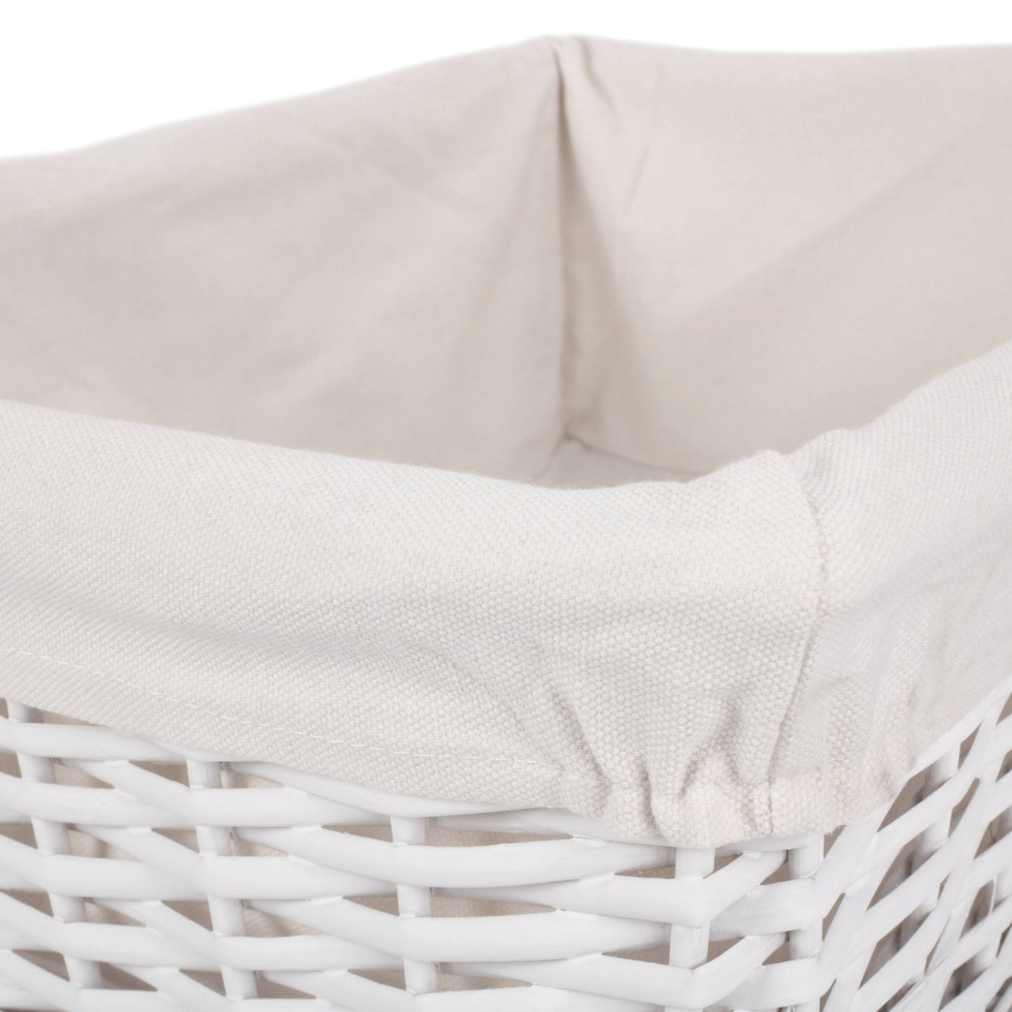 Large White Wicker Storage Basket