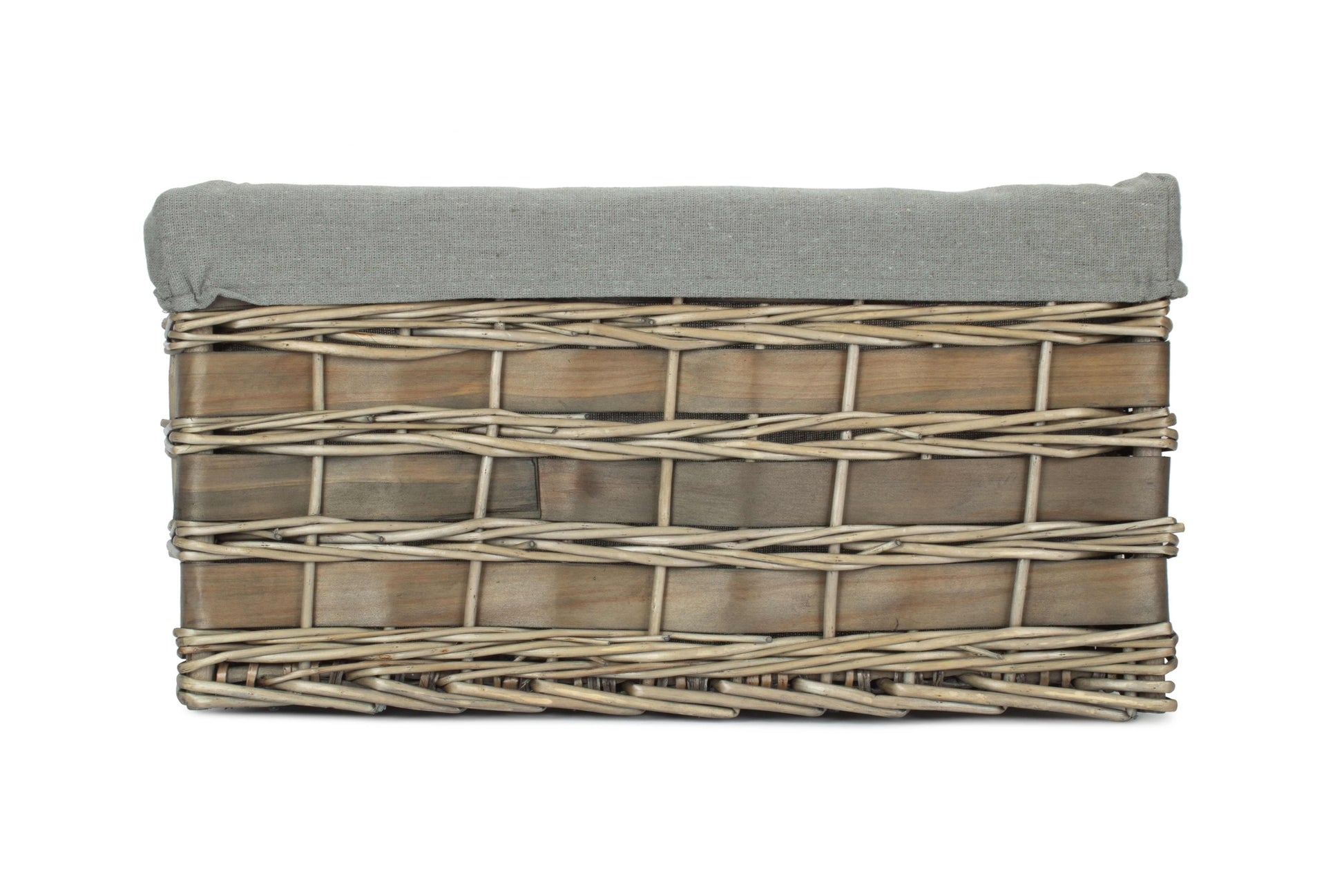 Extra Large Grey Scandi Storage Basket with Grey Sage Lining