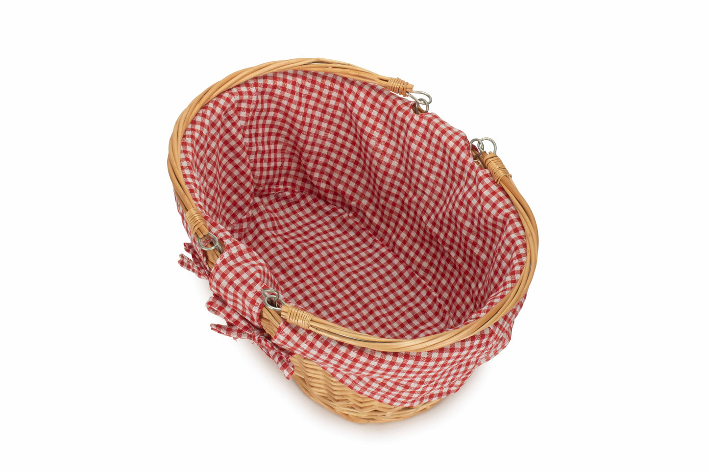 Medium Swing Handle Shopper With Red & White Checked Lining