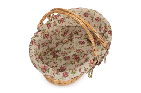 Medium Swing Handle Shopper With Garden Rose Lining