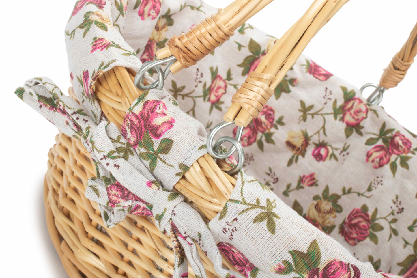 Small Swing Handle Shopper With Garden Rose Lining