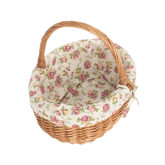 Small Deluxe Shopper With Garden Rose Lining