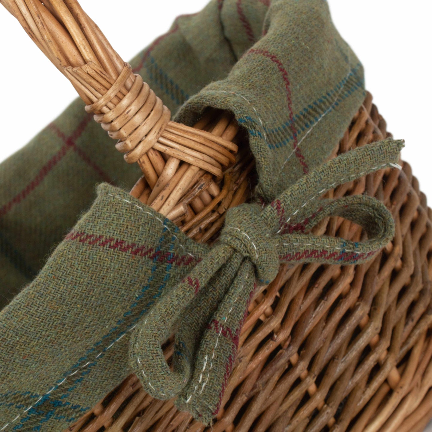 Child's Country Oval Shopper With Green Tweed Lining