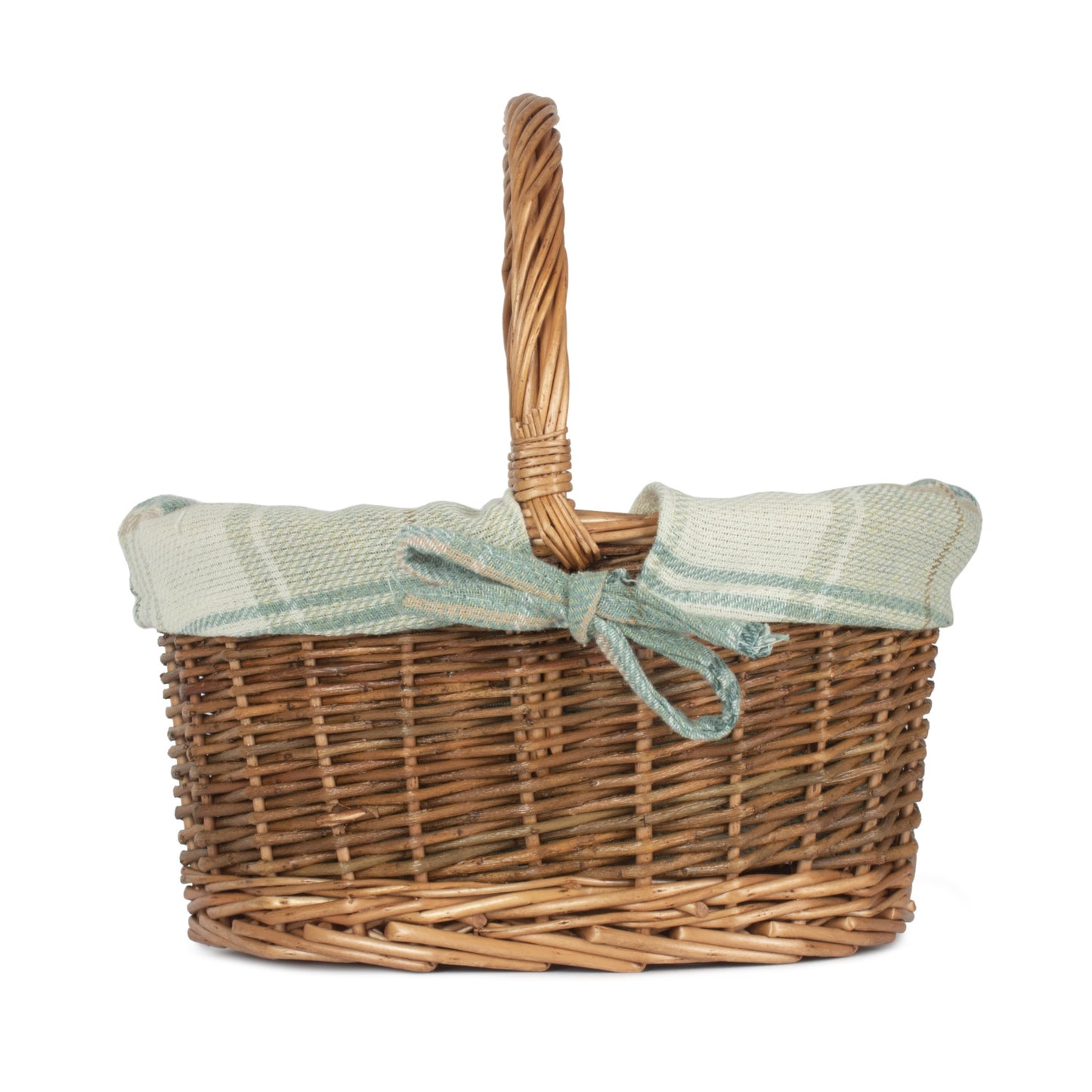 Child's Country Oval Shopper With Cream Tartan Lining