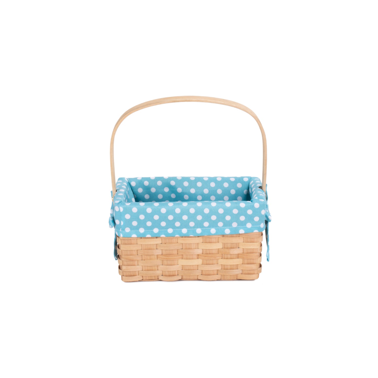 Chipwood Swing Handle Basket With Blue Lining